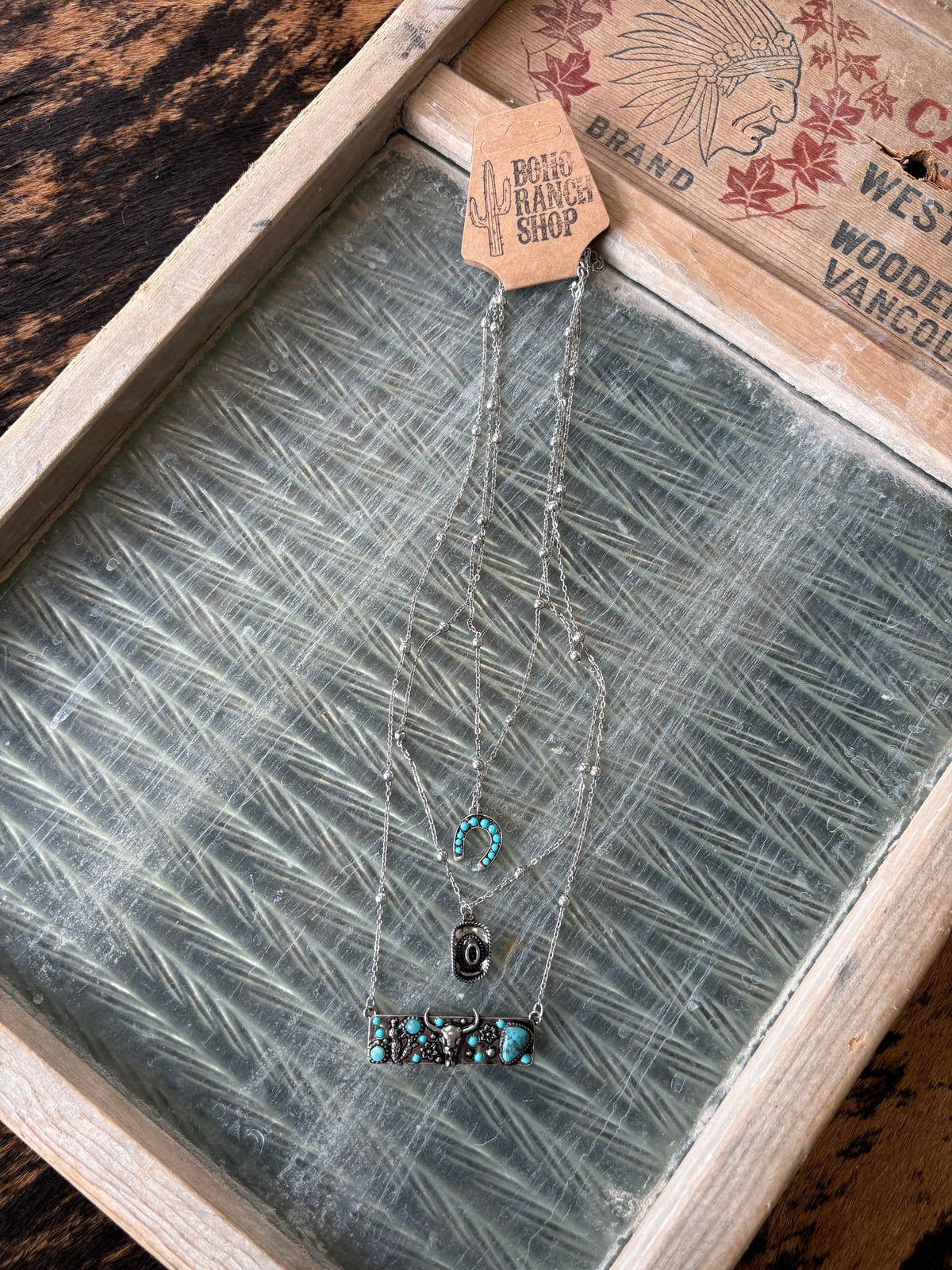 FAUX 3 Layer Steer Necklace