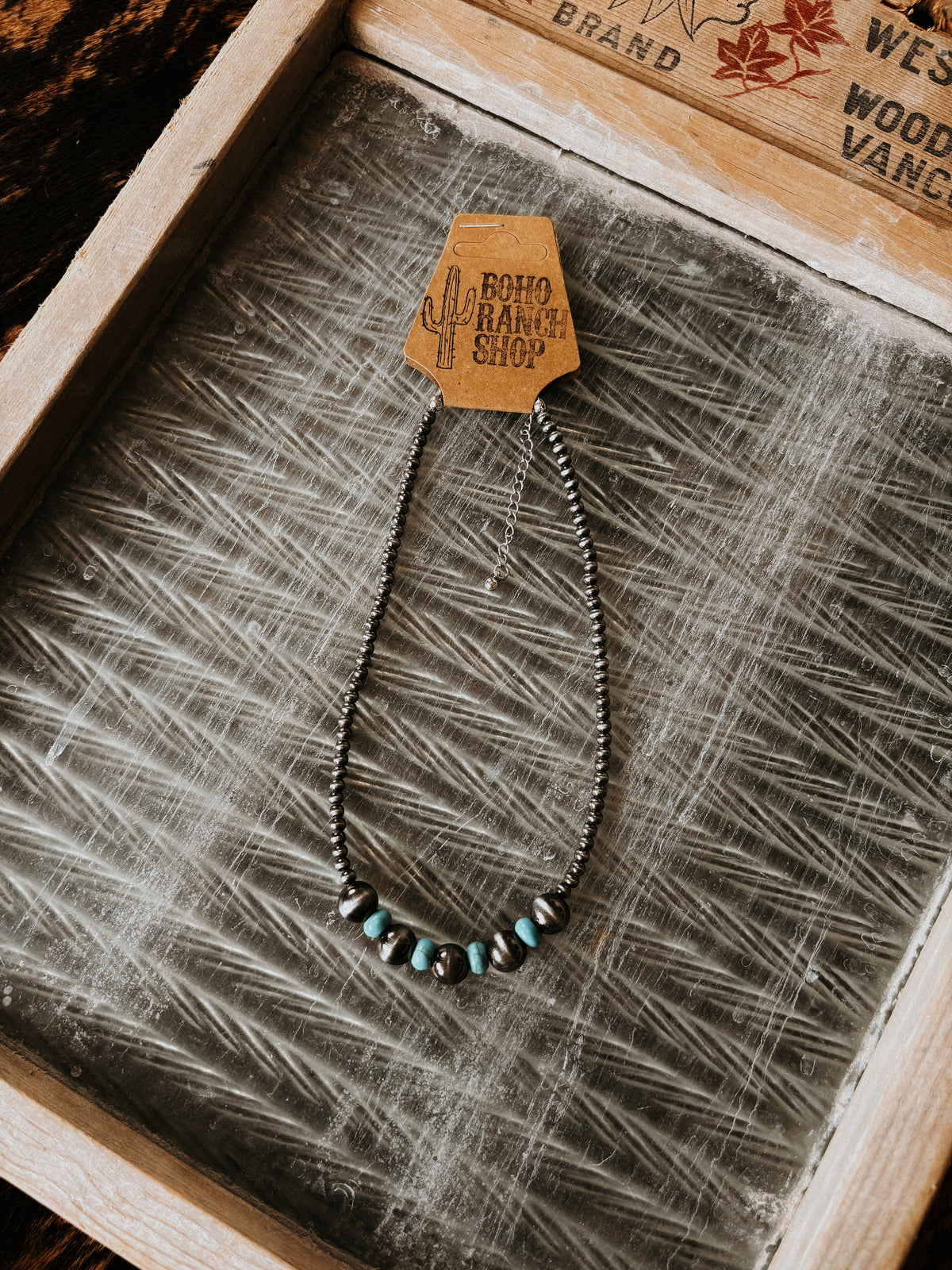 FAUX Turquoise & Navajo Necklace