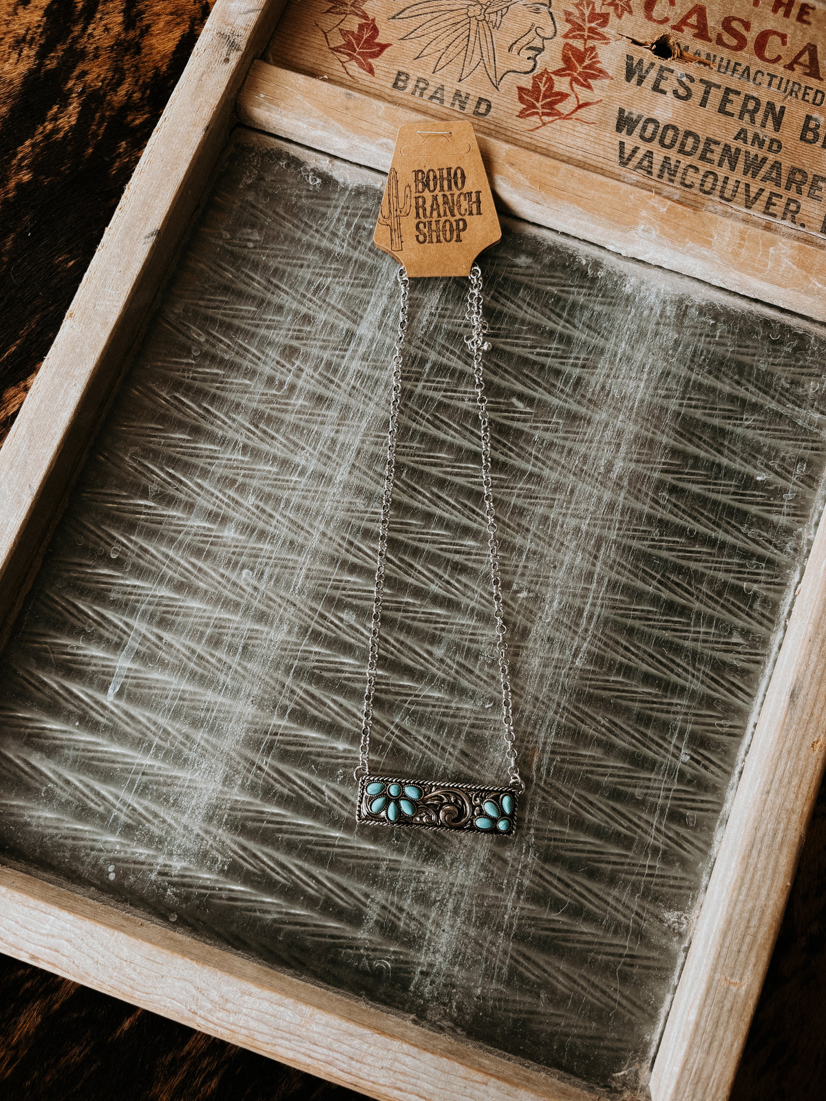 FAUX Western Detailed Bar Necklace