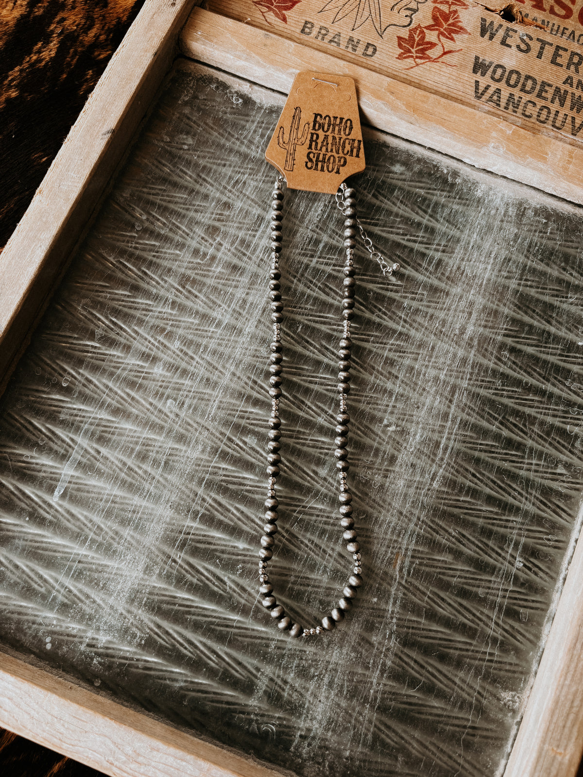 FAUX Navajo & Silver Necklace