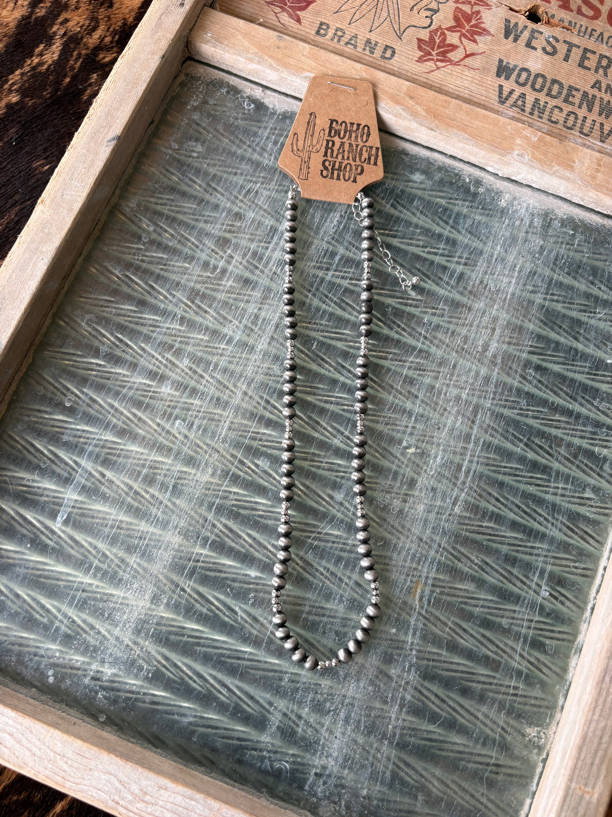 FAUX Navajo & Silver Necklace