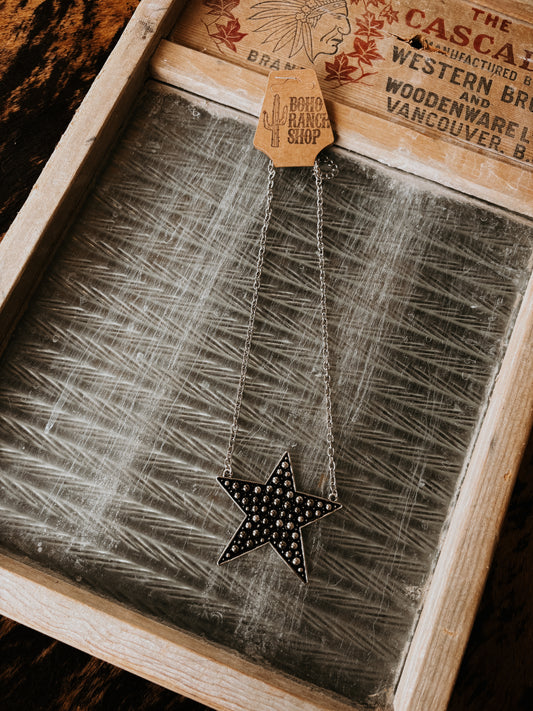 FAUX Bubbled Star Necklace
