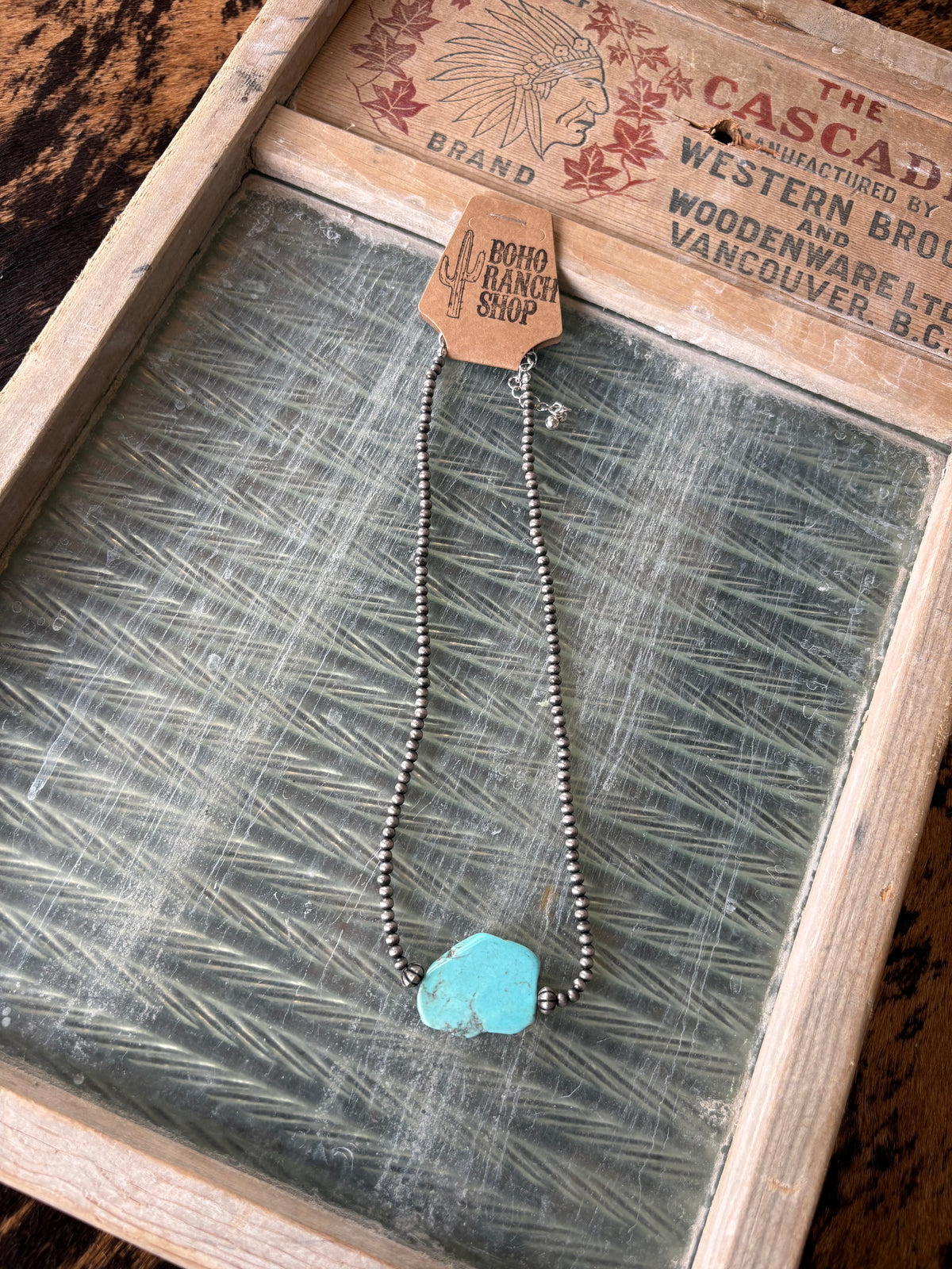 FAUX Chunky Turquoise Necklace