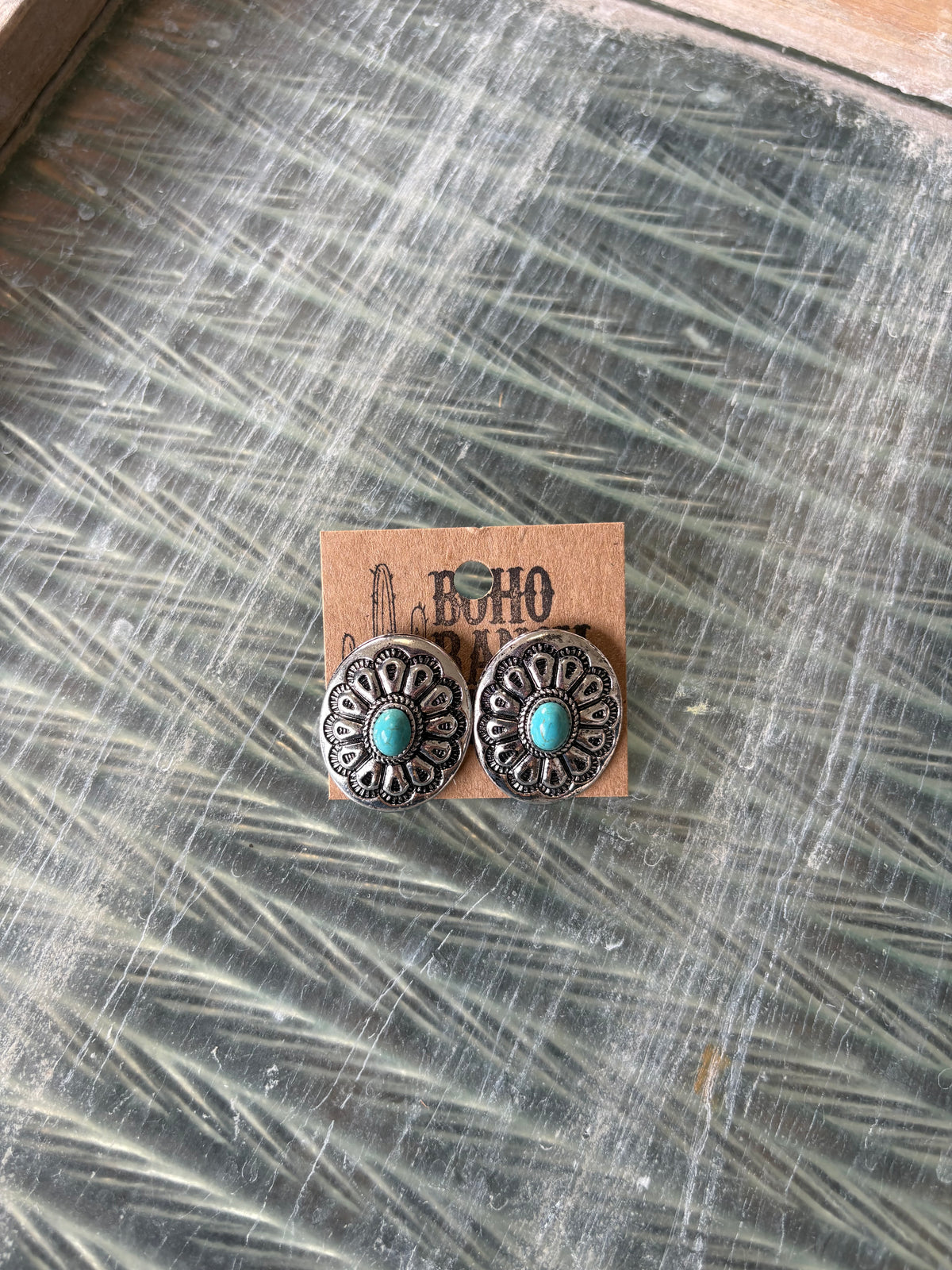 FAUX Turquoise Conch Earrings