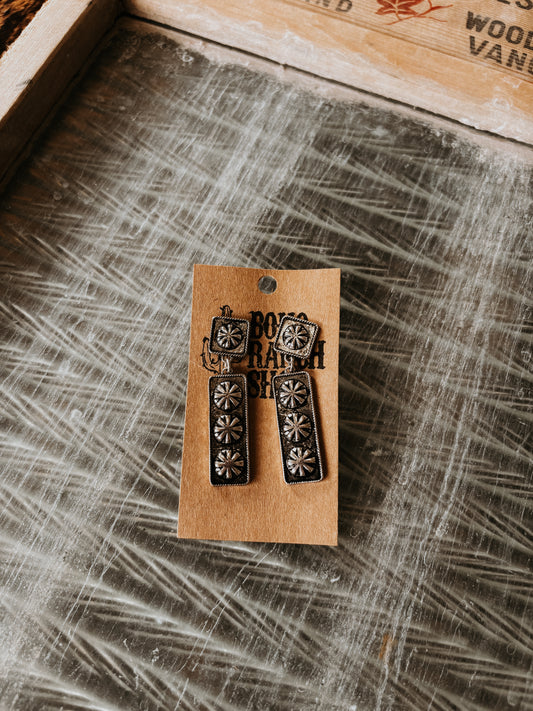 FAUX Textured Bar Earrings
