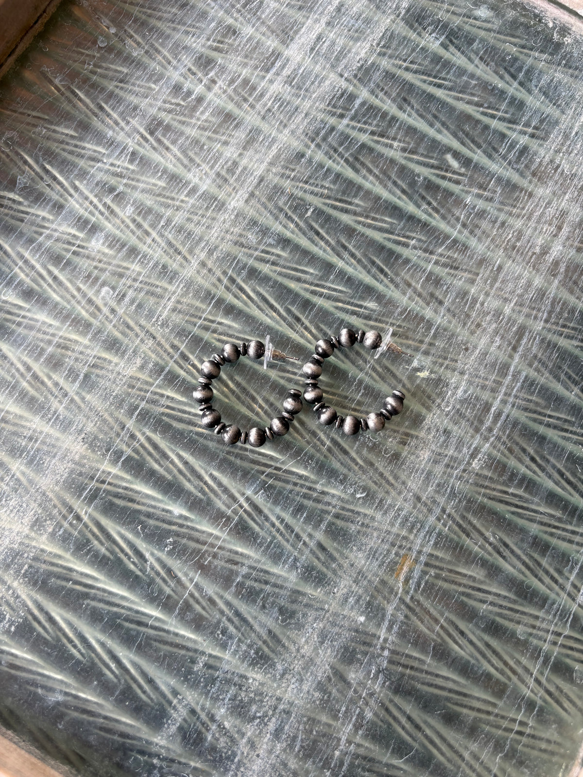 FAUX Navajo Pearl Hoops