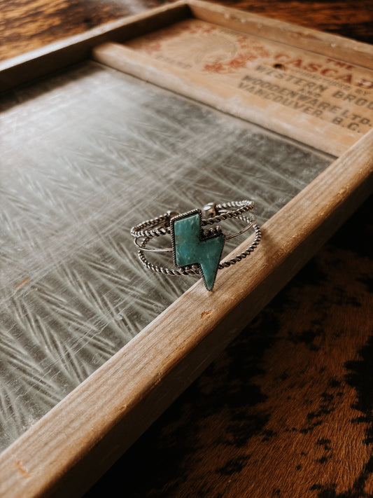 FAUX Turquoise Lightning Bolt Bracelet