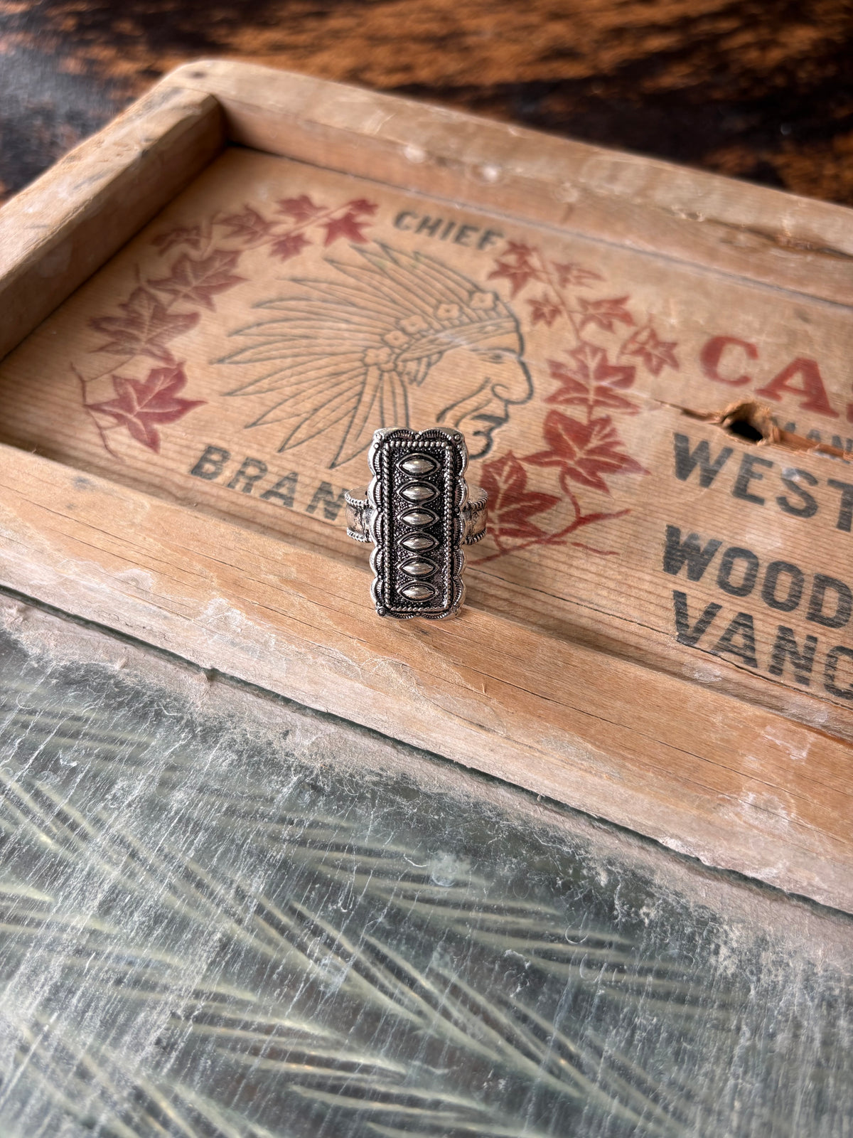 FAUX Wester Rectangle Ring