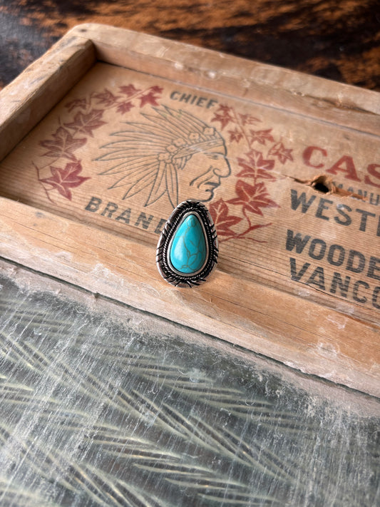 FAUX Teardrop Ring