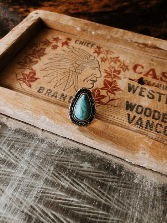 FAUX Teardrop Ring