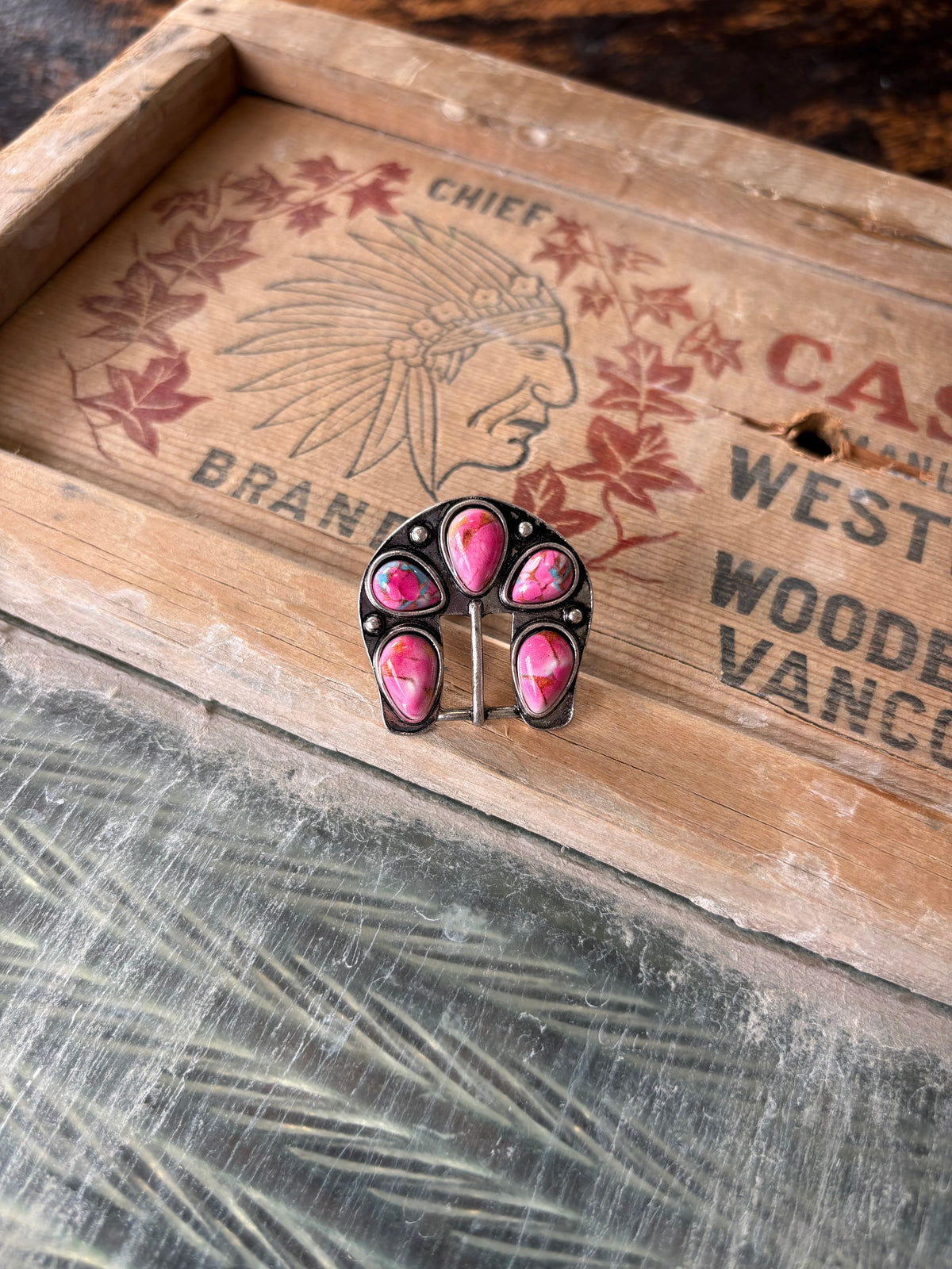 FAUX Cotton Candy Buckle Ring