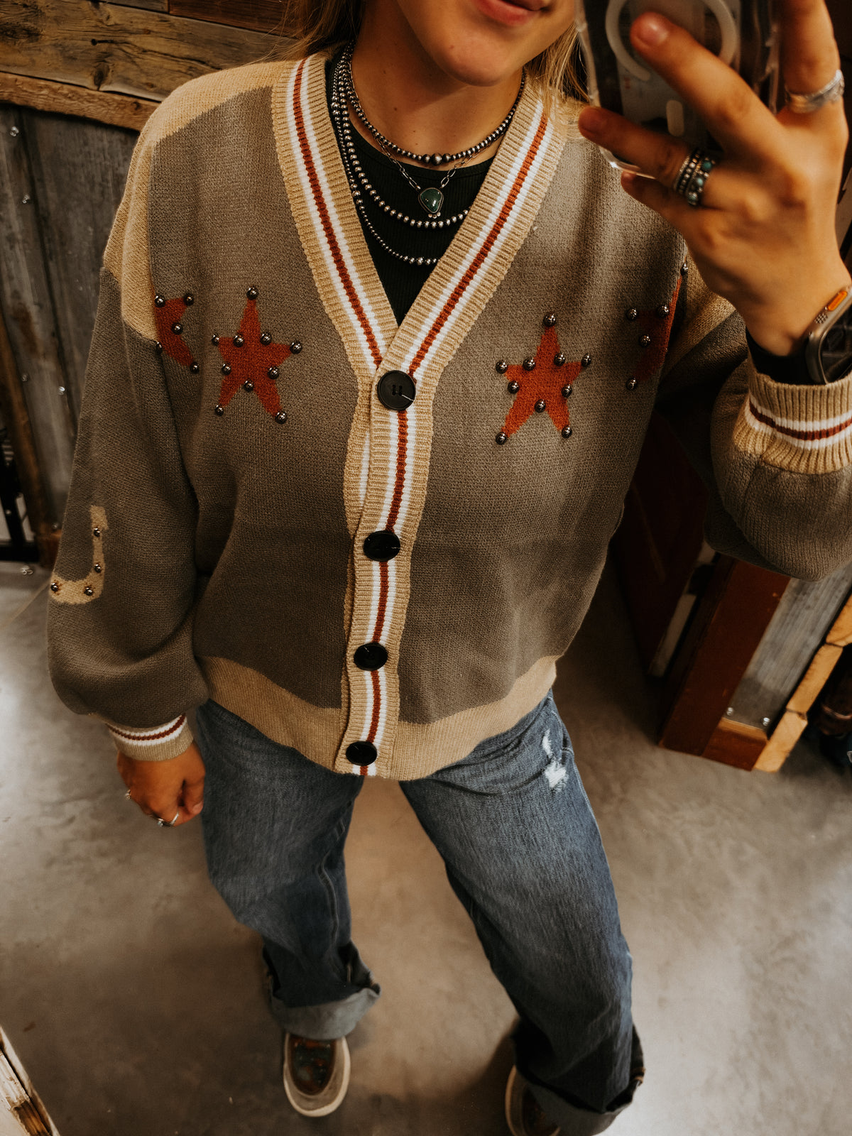 Studded Star Cardigan