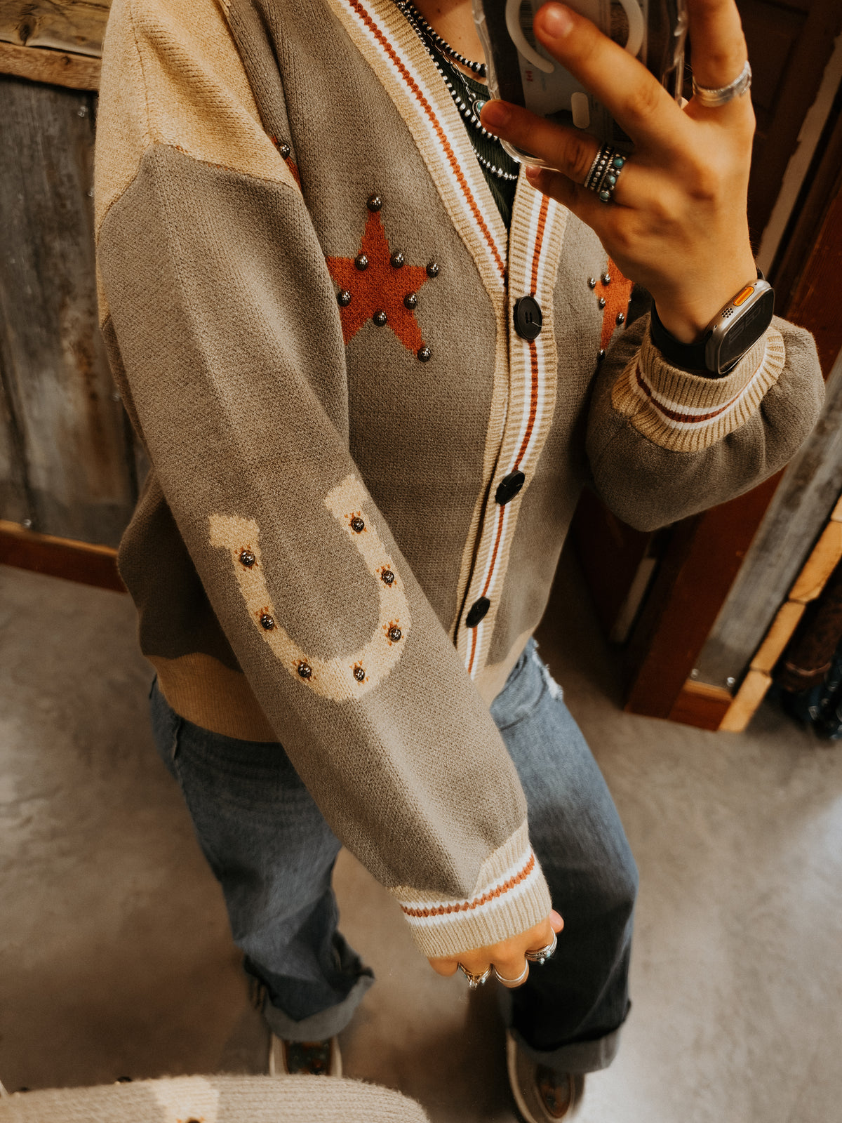 Studded Star Cardigan