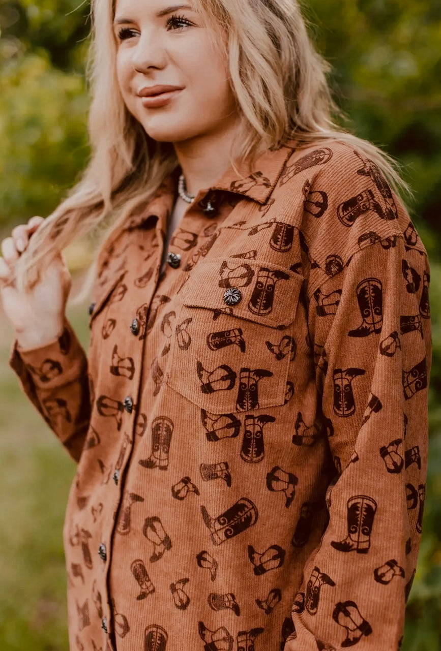 Boot Scootin’ - Corduroy Shacket