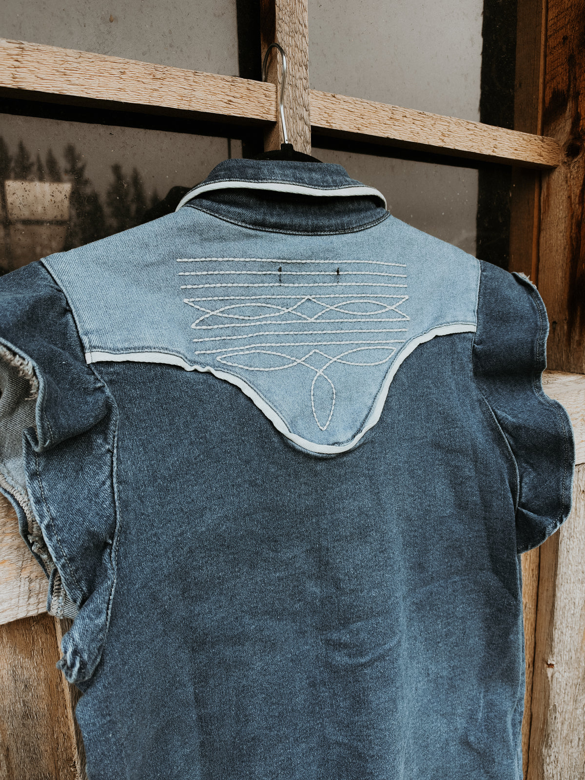Vintage Two Tone Denim Top