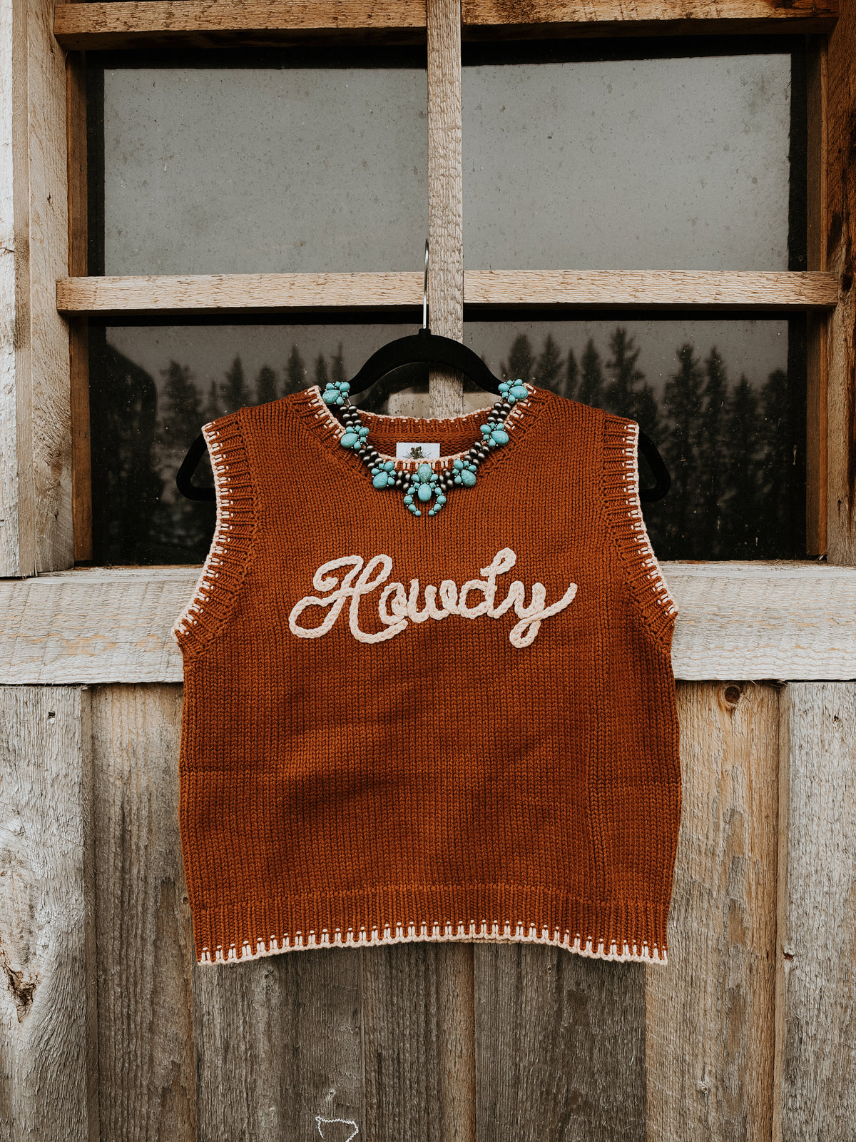 Brown Howdy Sweater Vest