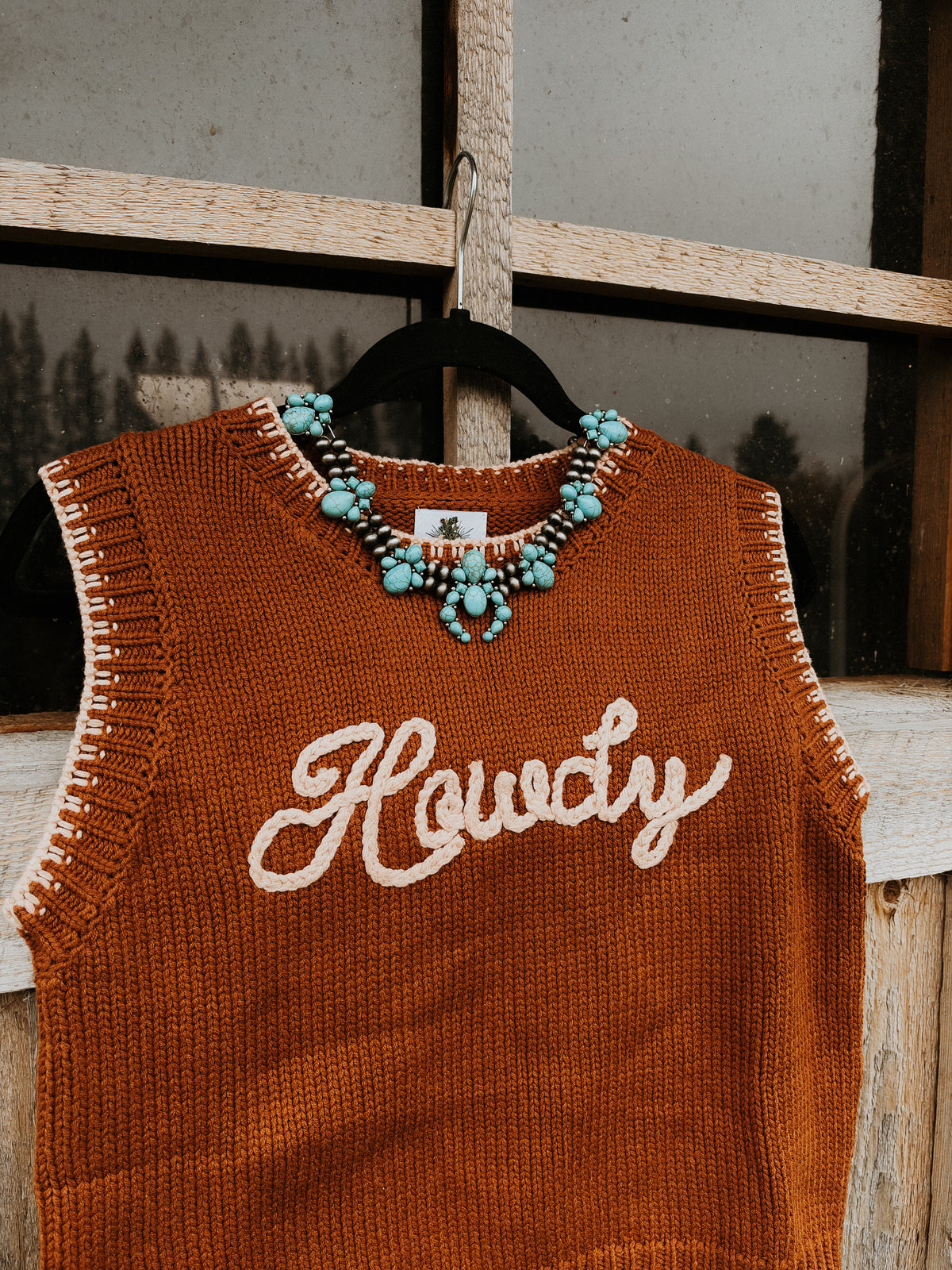 Brown Howdy Sweater Vest