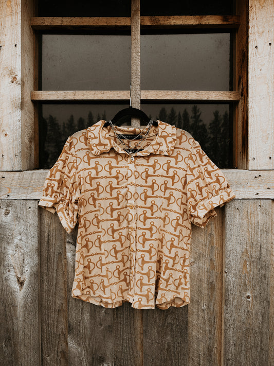 Snaffle Bit Button Up