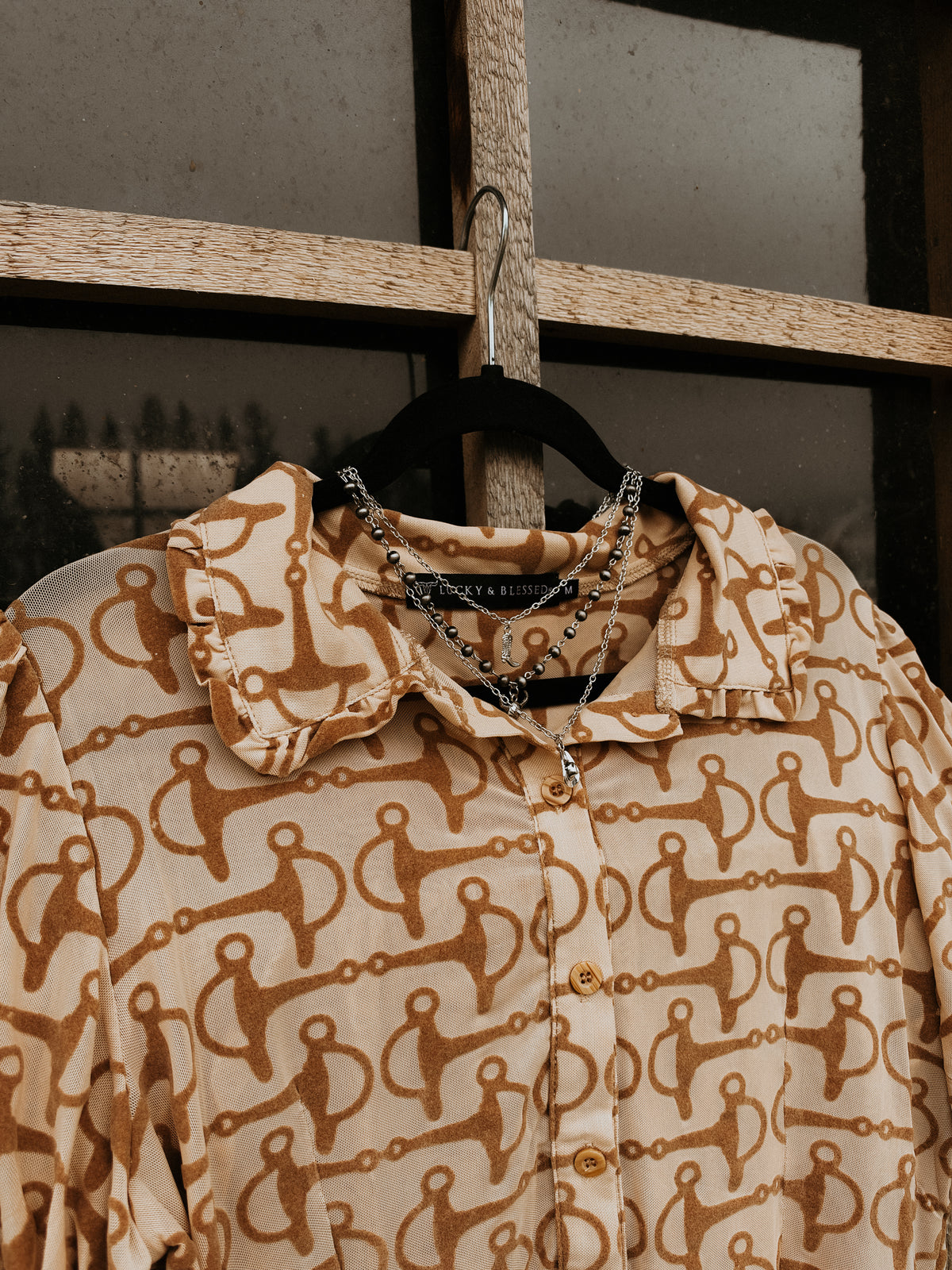 Snaffle Bit Button Up