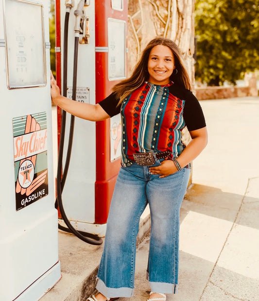 Vanessa Cuffed Wide Leg - Jeans