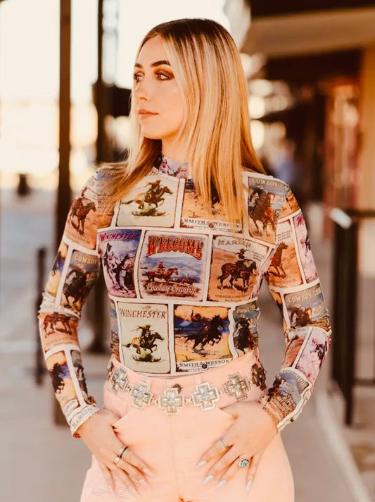 Old School Western - Mesh Top