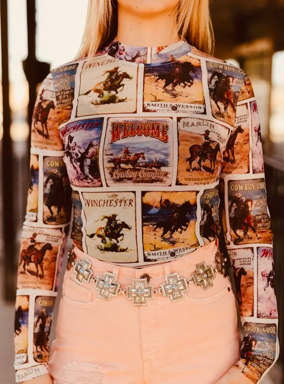 Old School Western - Mesh Top