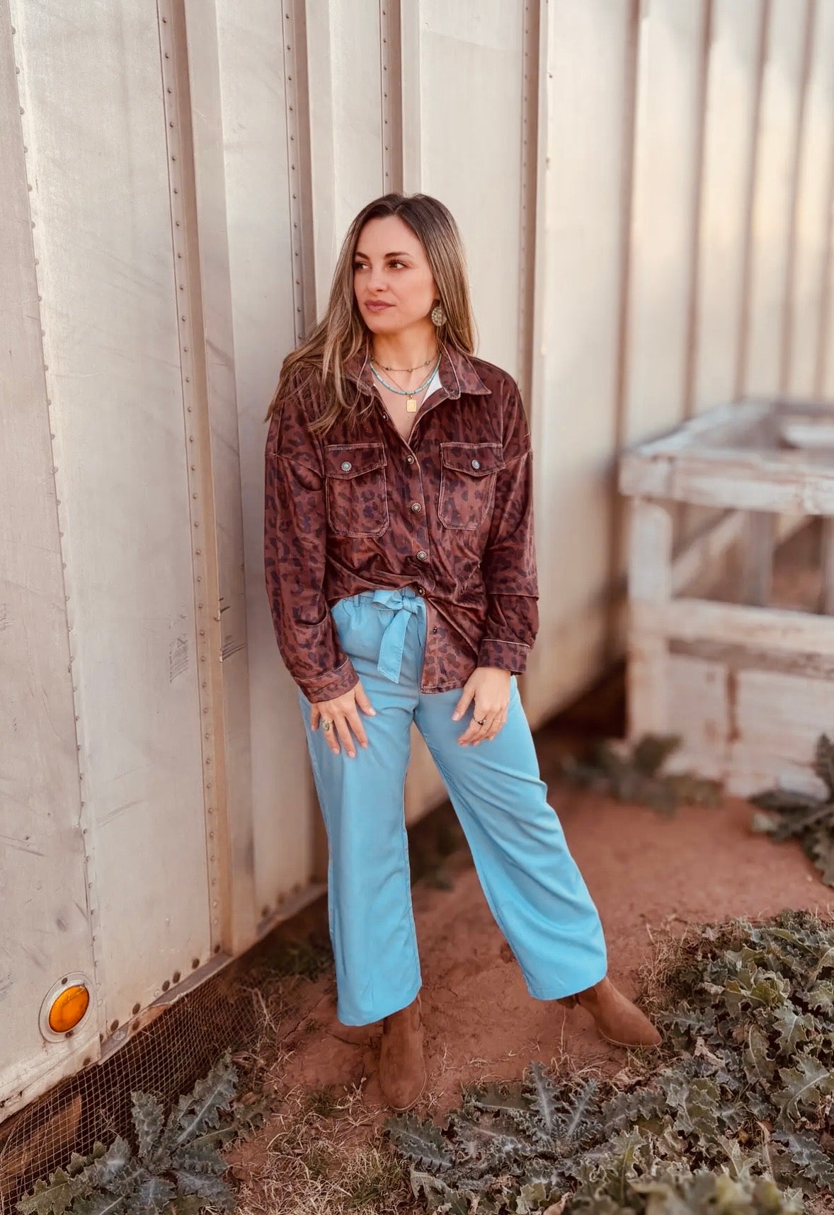 Leopard Lady - Button Up
