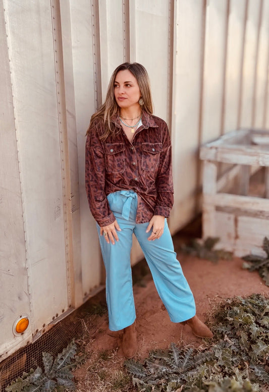 Leopard Lady - Button Up