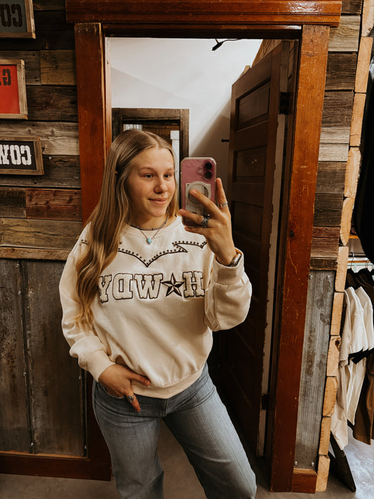 Studded Howdy - Crewneck