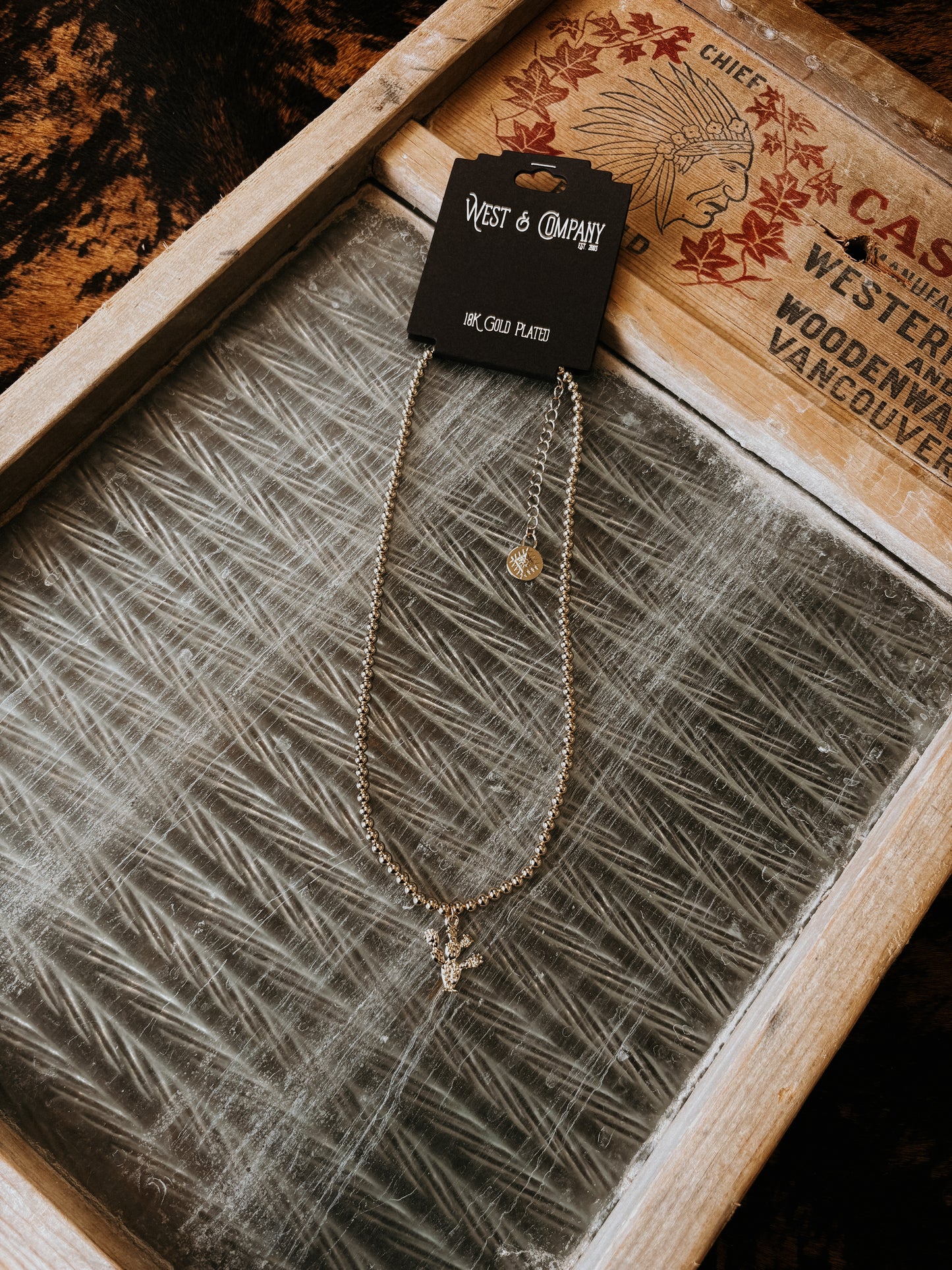 18K Gold Plated Cactus Necklace