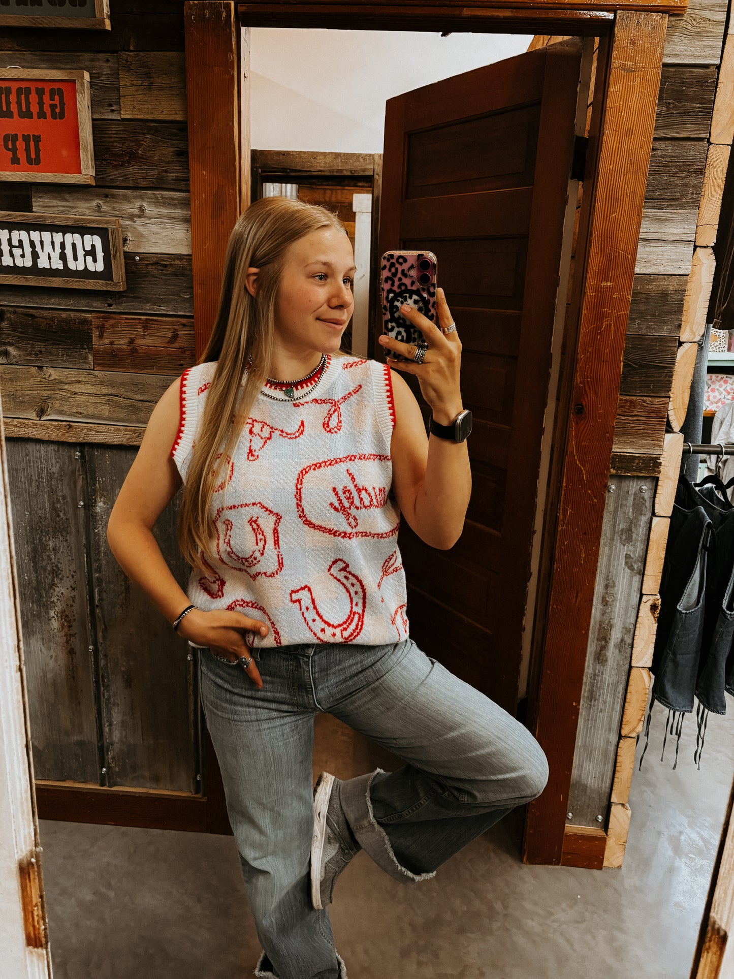 Funky Western Sweater Vest