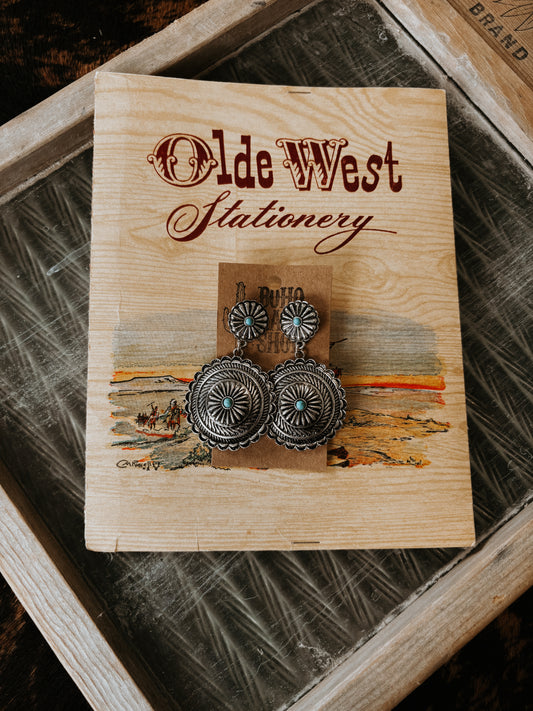 FAUX Western Rounds Earrings