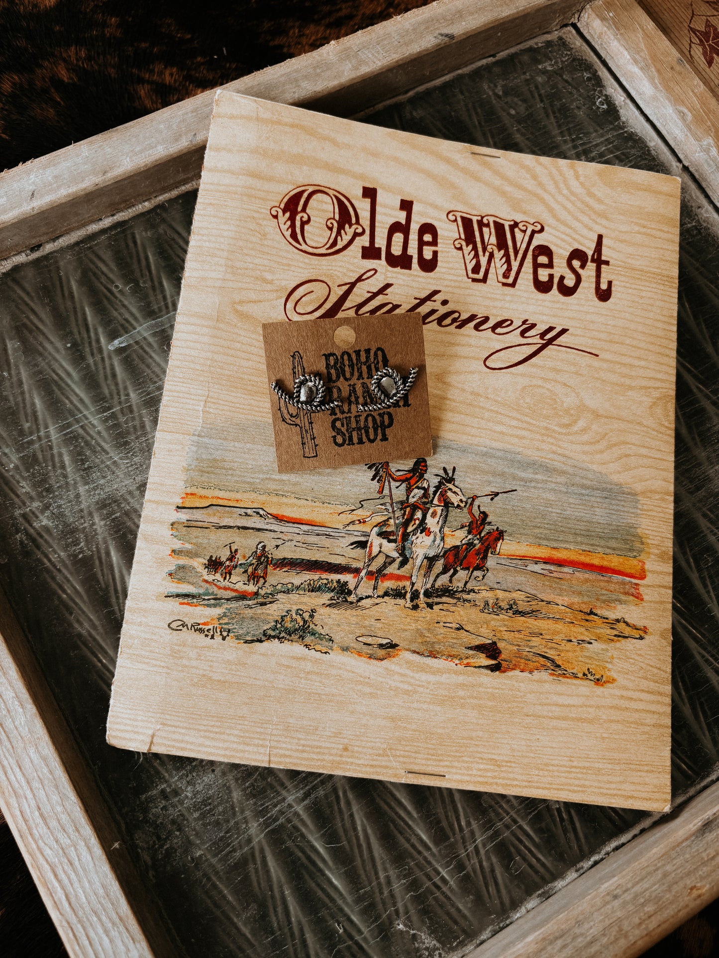 FAUX Western Cowboy Hat Earrings