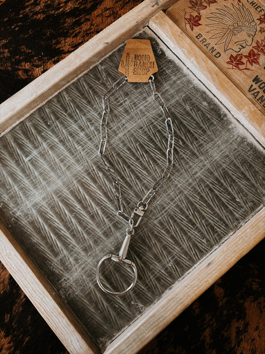 FAUX Chunky Chain Snaffle Necklace