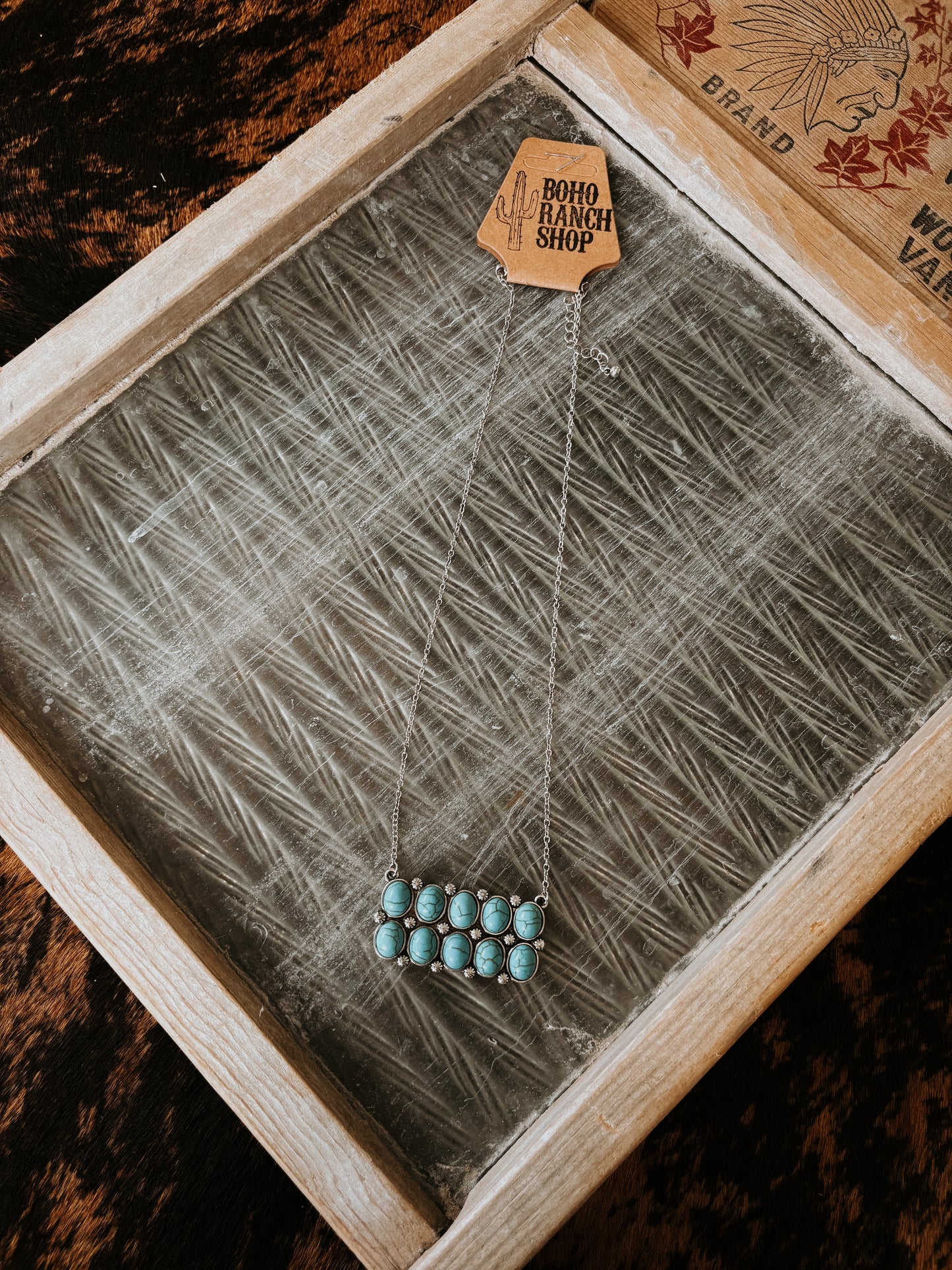 FAUX Western Rectangle Necklace