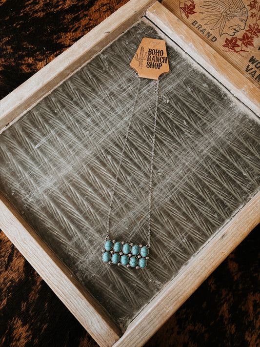 FAUX Western Rectangle Necklace