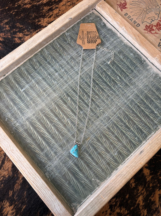 FAUX Dainty Triangle Necklace