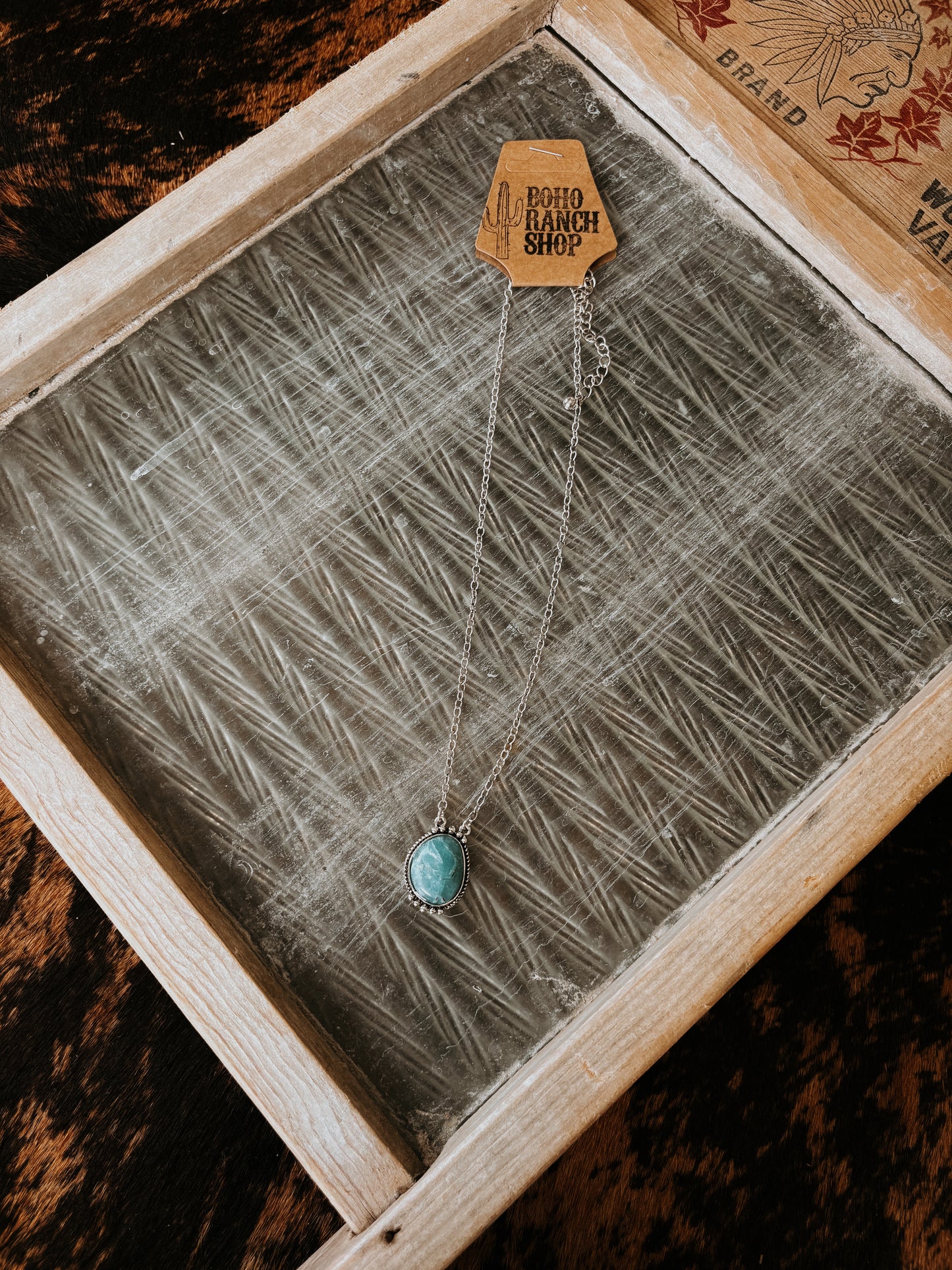 FAUX Dainty Oval Necklace