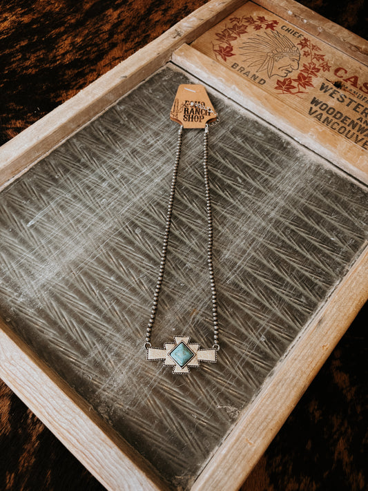 FAUX Aztec Bar Necklace