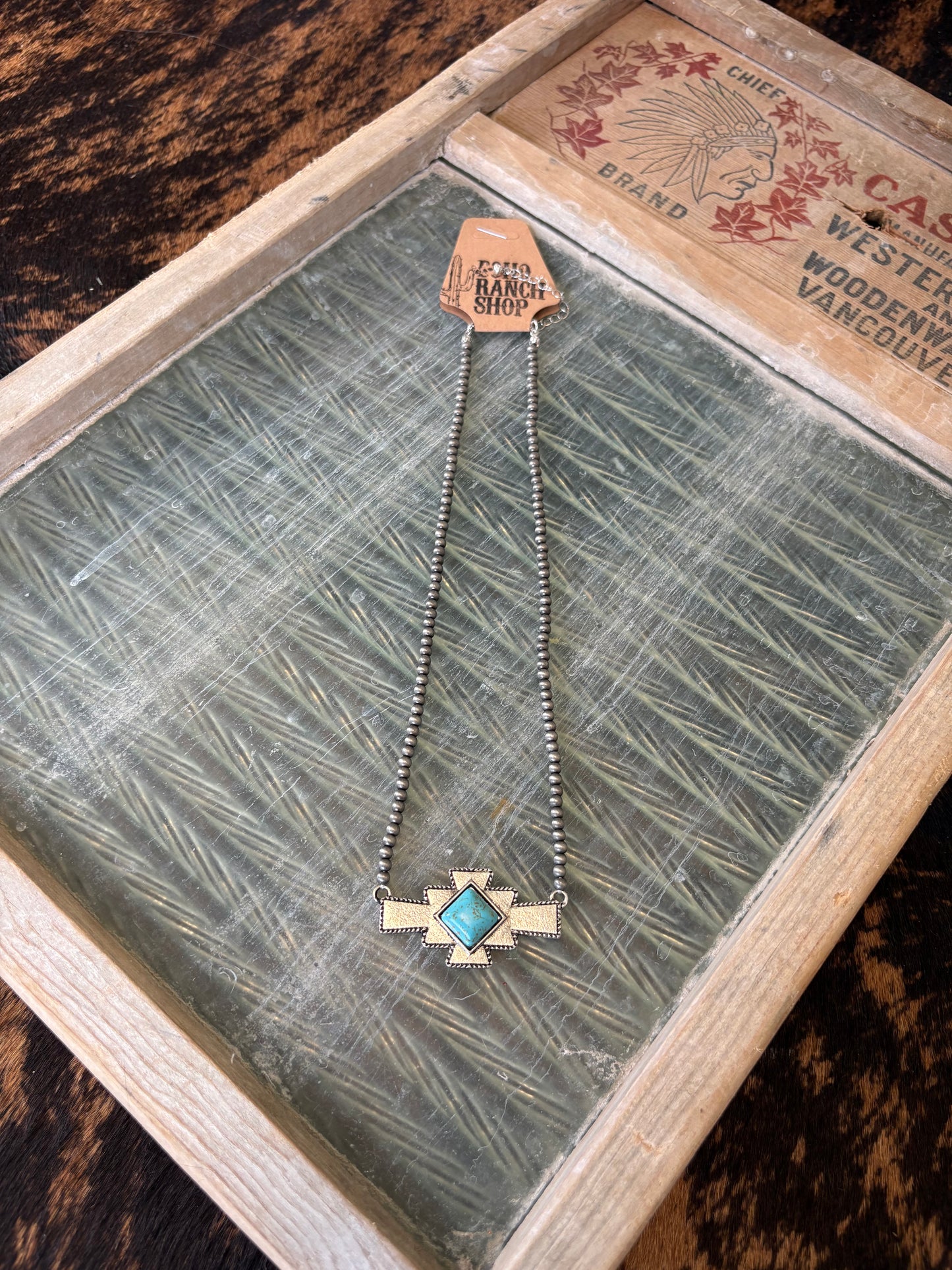 FAUX Aztec Bar Necklace