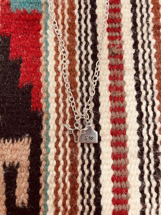 Custom Initial - Stamped Necklace