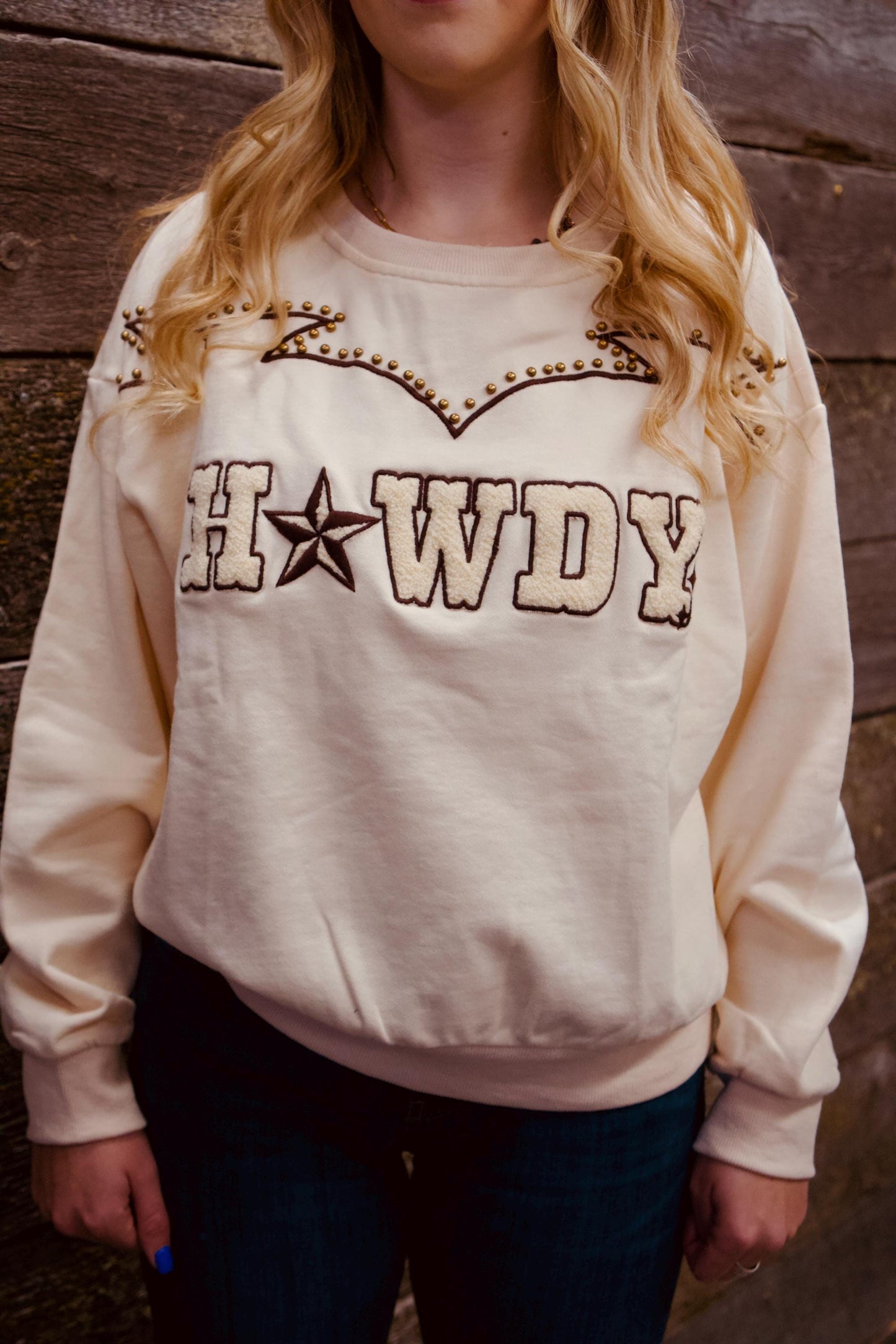 Studded Howdy - Crewneck