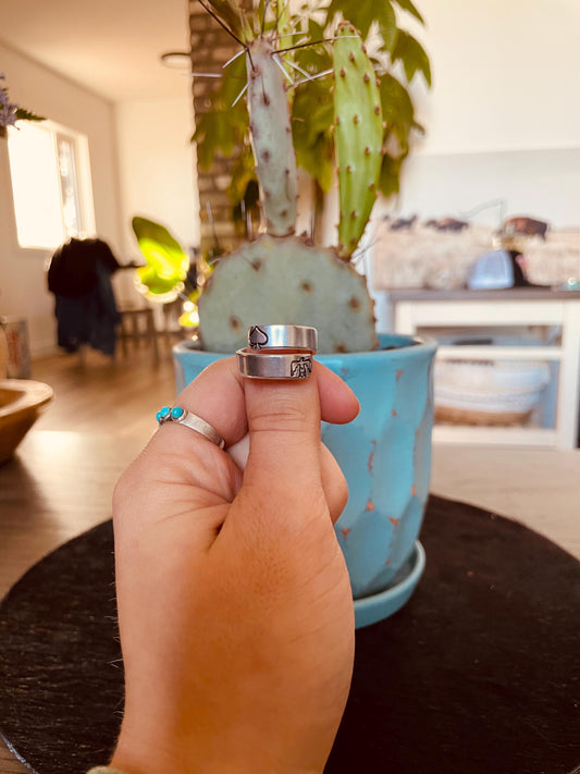 Spade & Thunderbird - Stamped Ring