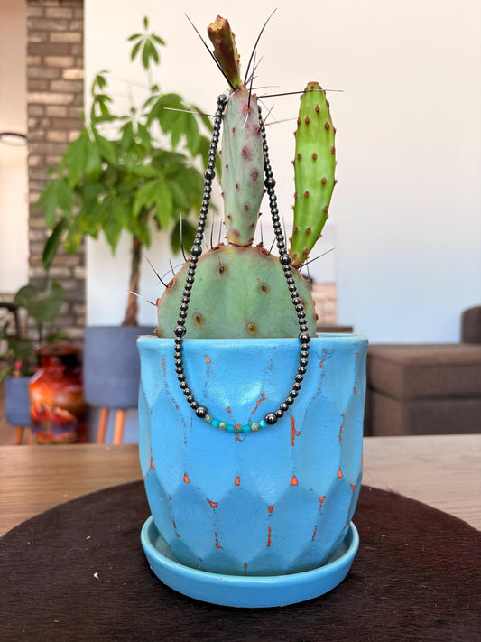 Blue Bar Necklace
